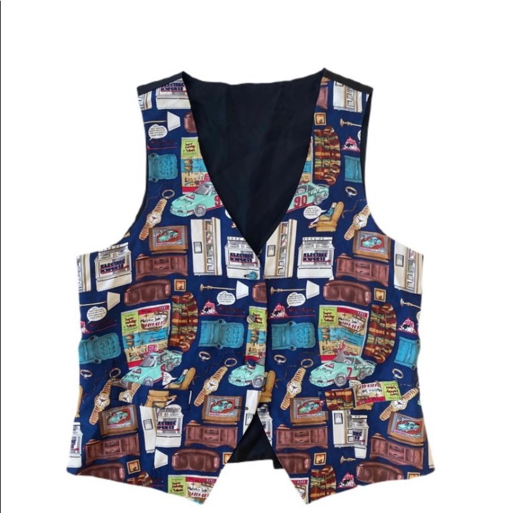 Printed Silk Vest